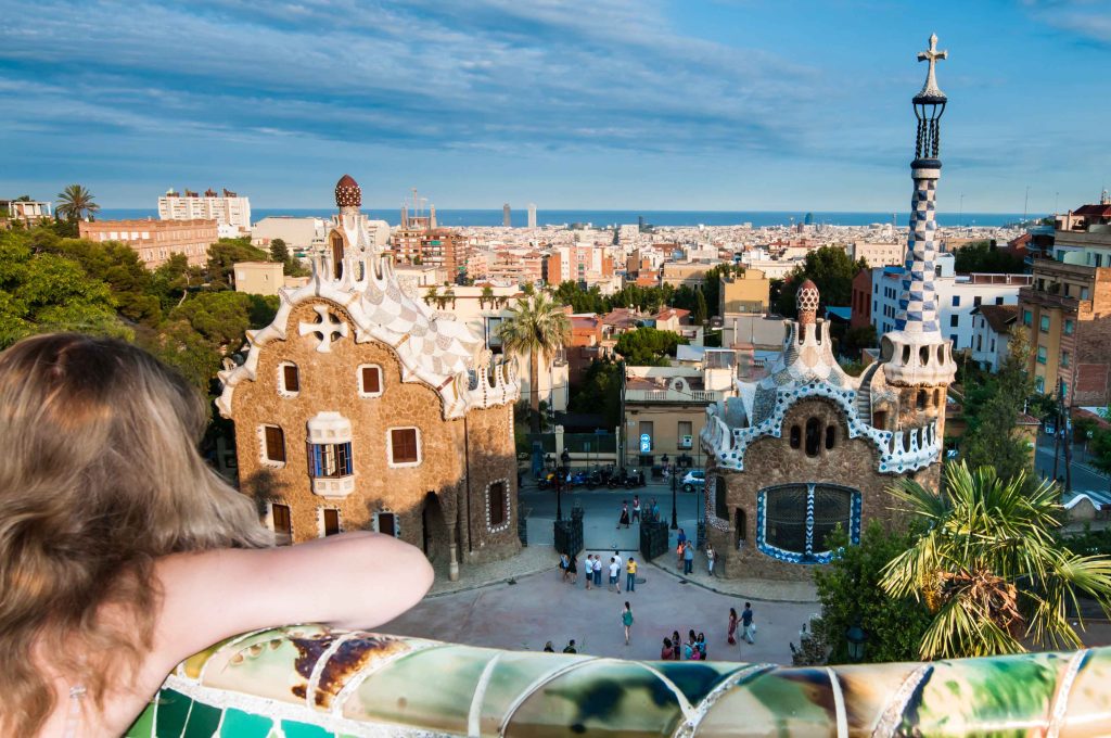 A view of the city from Park Guell