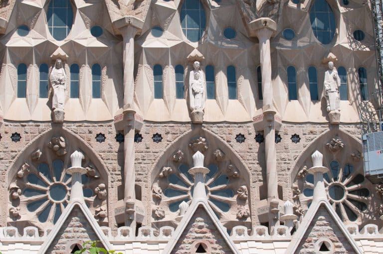 Exterior of the nave of the Sagrada Familia.