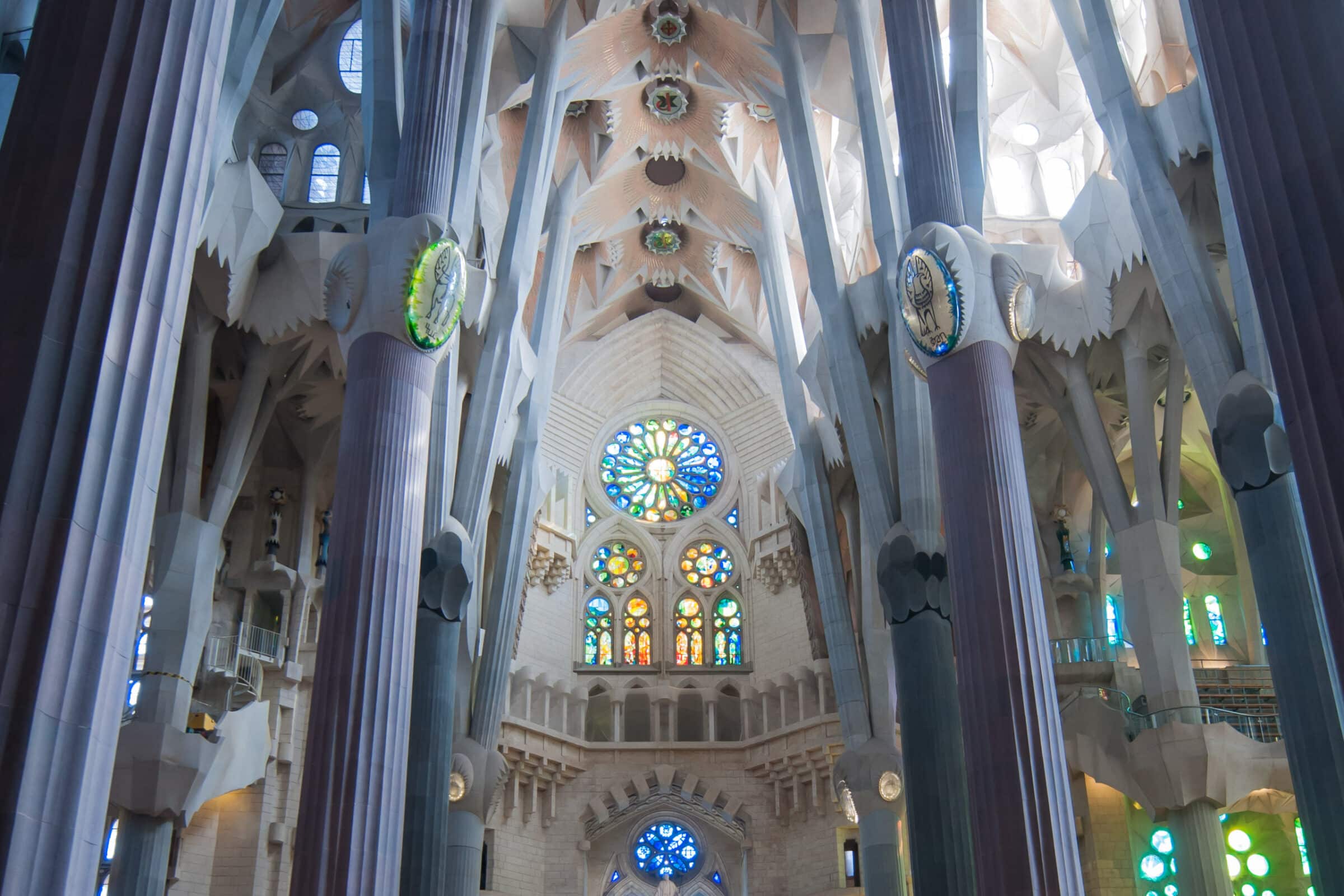 Interior of the Sagrada Famiia.