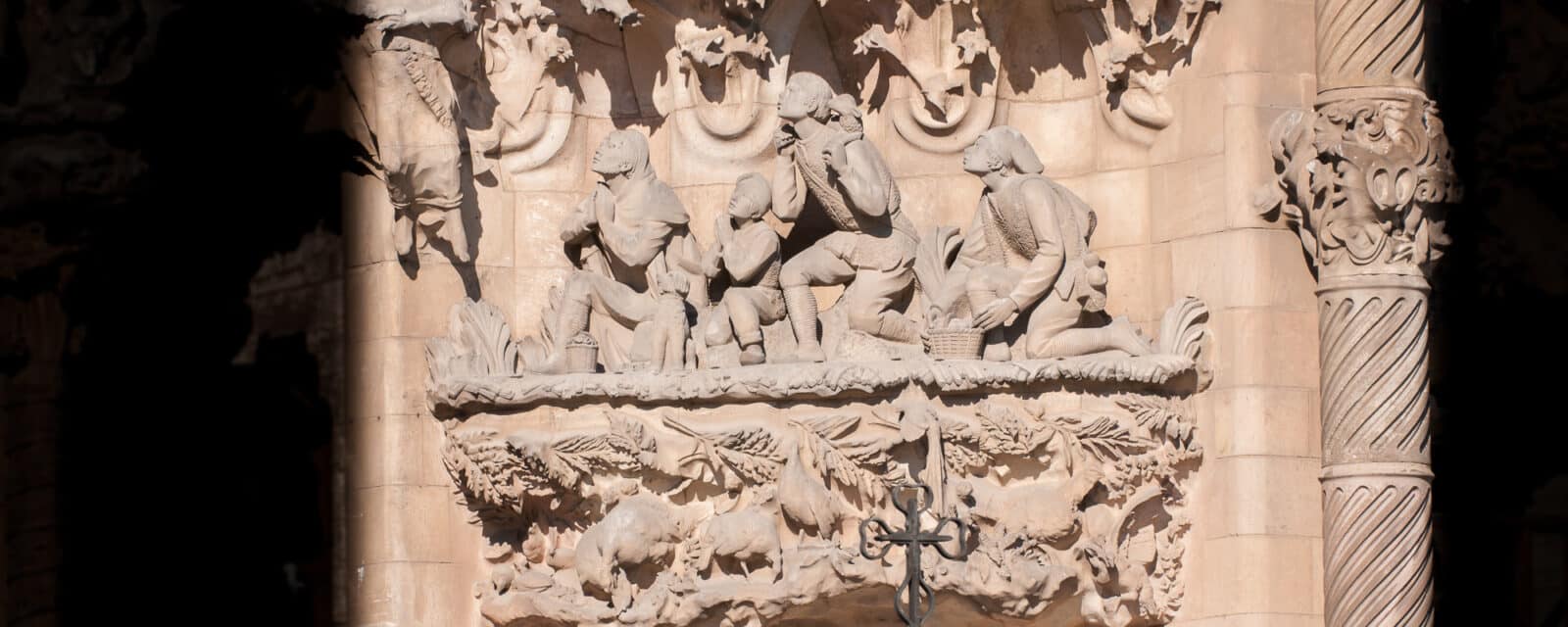 A scene from the Sagrada Famili's Nativity facade.