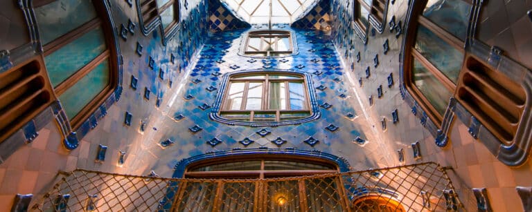 the interior courtyard of Gaud's Casa Batllo.