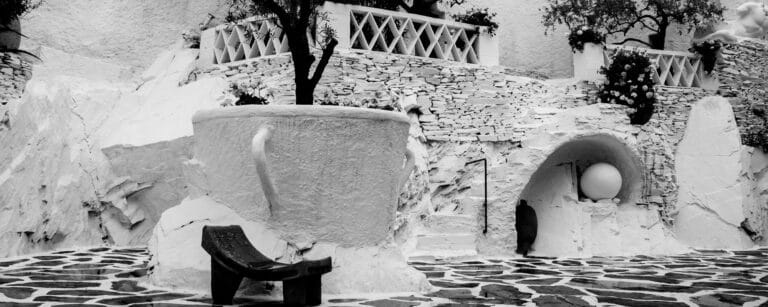 Dali's yard in his Portlligat Costa Brava home.