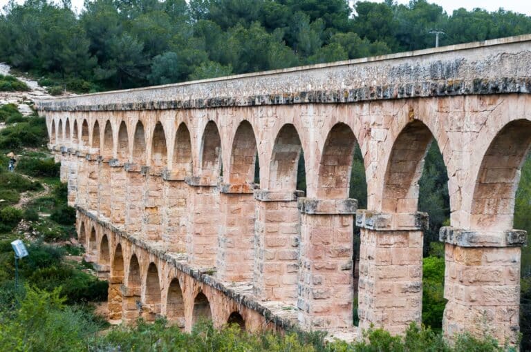 The remains of the Roman aqueduct just outside Tarragona.