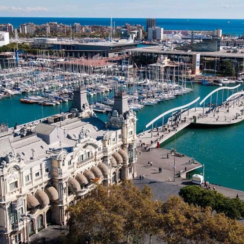 The Port Vell "old port" from above.