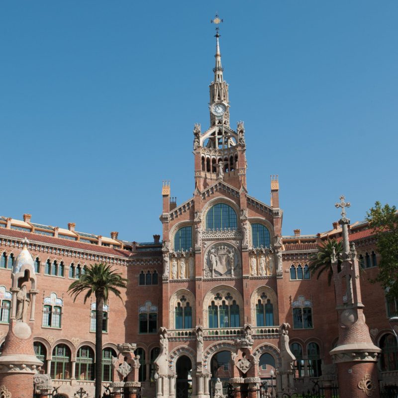 the Facade of the Hospital Sant Pau