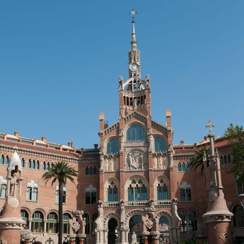 the Facade of the Hospital Sant Pau