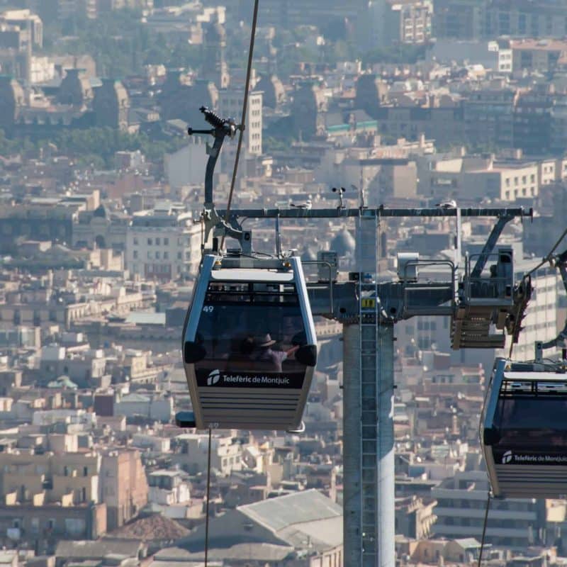 Take a ride on the gondola to the Montjuic Fort.