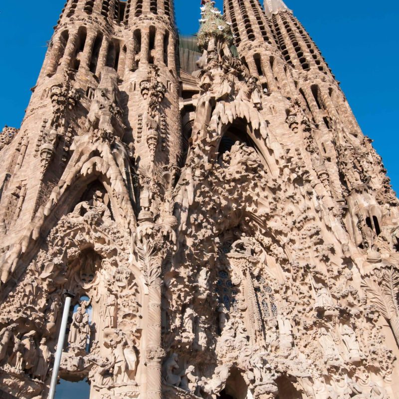 The nativity facade at the Sagrada Famiia.