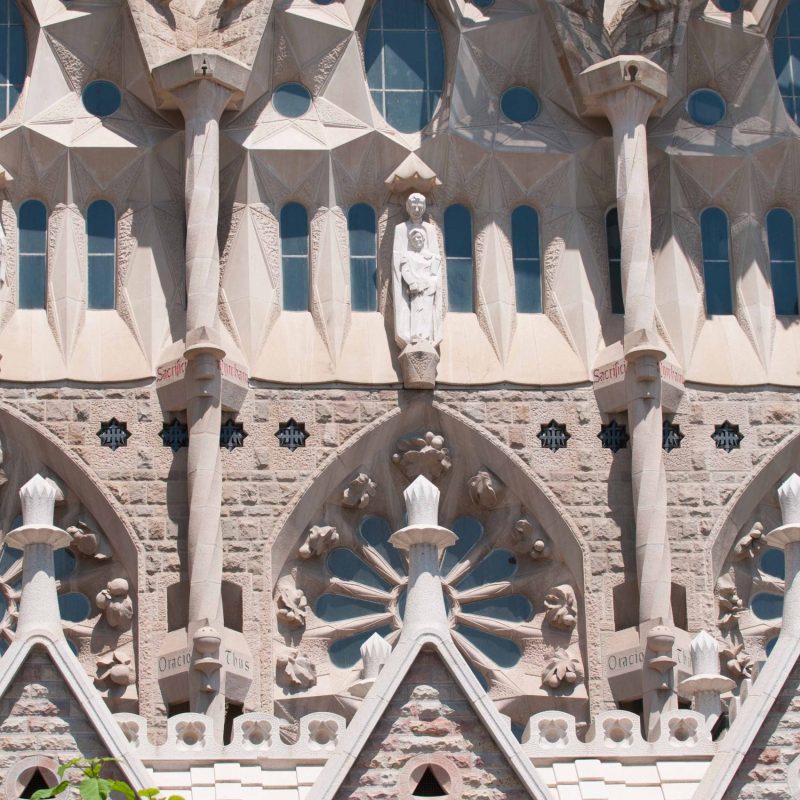 Exterior of the nave of the Sagrada Familia.