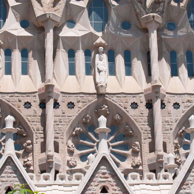 Exterior of the nave of the Sagrada Familia.