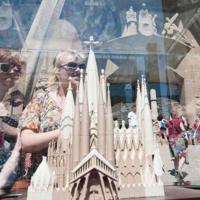 A model of the completed Sagrada Familia.