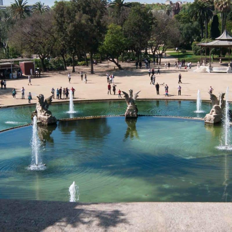 A view of the fountain at the citadel park.
