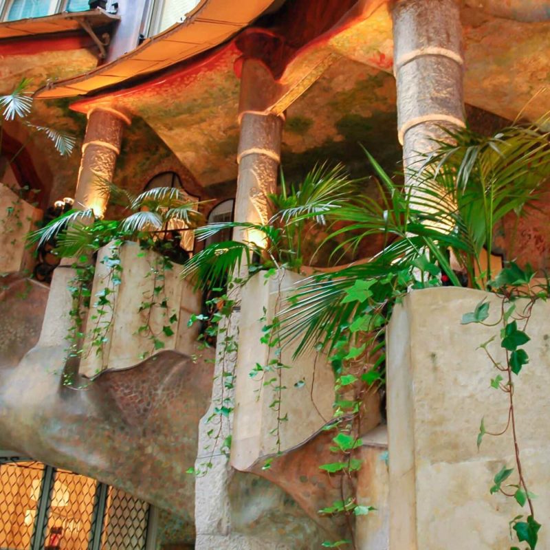 A suspended stairwell in the Pedrera.