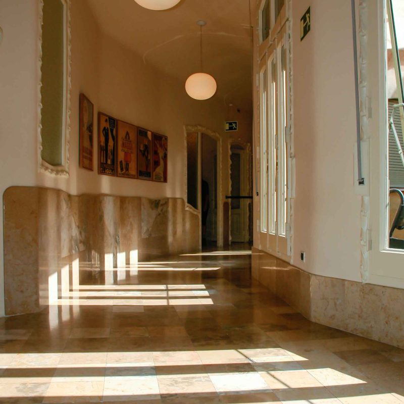 A hallway inside the Pedrera.