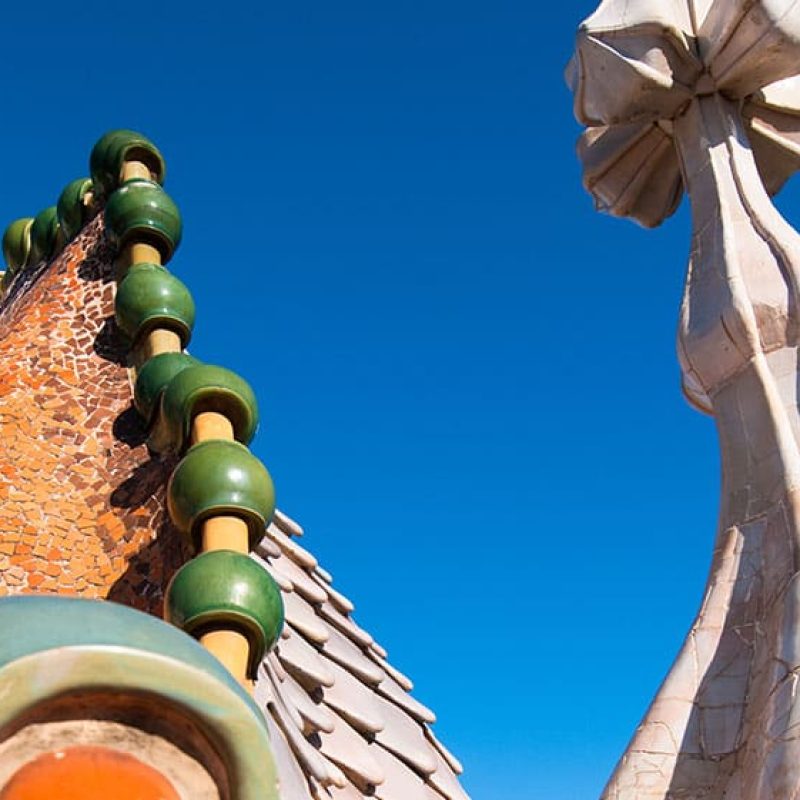 Details from the rooftop at Casa Batlo.