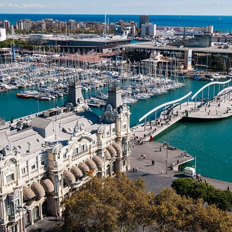 A view of Barcelona's "old port", re-developed for the 1992 Olympic Games.