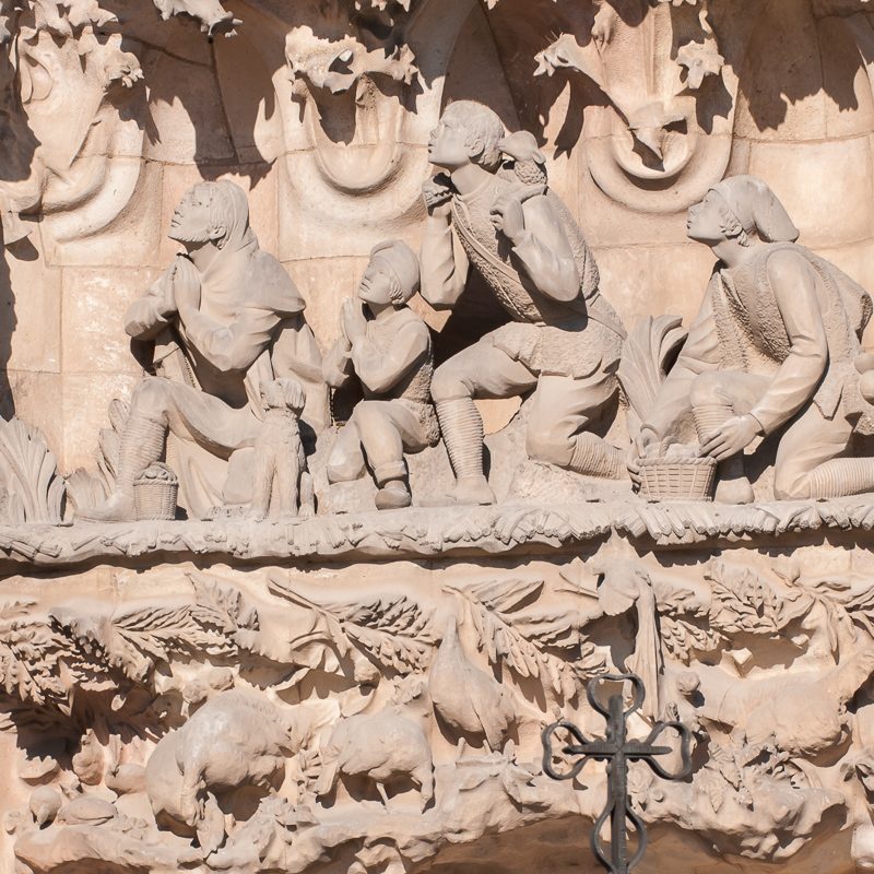 A scene from the Sagrada Famili's Nativity facade.