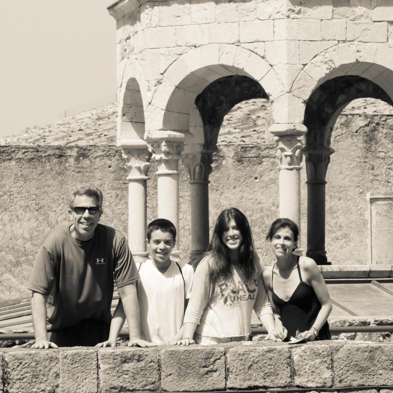 Taking in the Arab Baths in Girona.