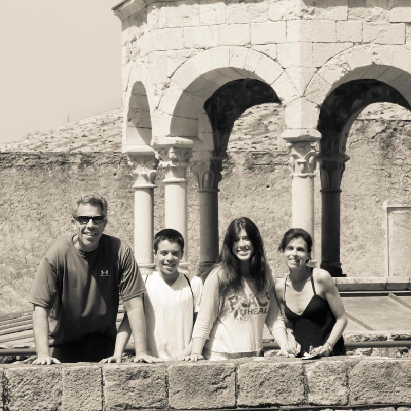 Taking in the Arab Baths in Girona.