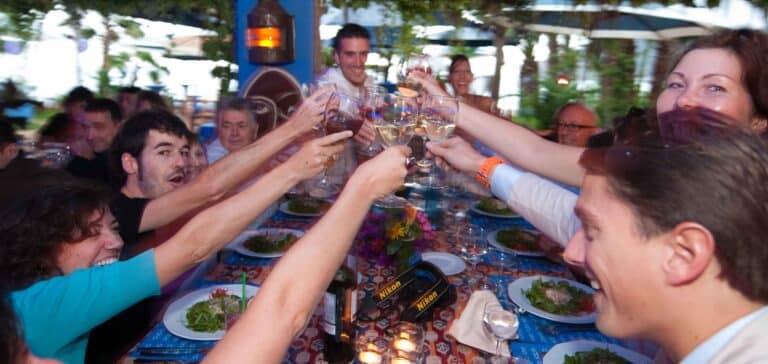 Capturing the moment during a toast at this private event.